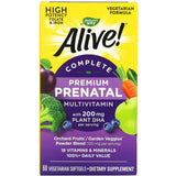 Nature's Way, Alive! Complete Premium Prenatal Multivitamin, 200 mg, 60 Vegetarian Softgels