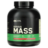 أوبتيموم نوتريشن, Serious Mass، مسحوق اكتساب الوزن عالي البروتين، بنكهة الفراولة، 6 أرطال (2.72 كجم)