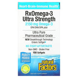 ناتورال فاكتورز, RxOmega-3 فائق القوة، 900 ملجم حمض ايكوسابنتانويك/حمض دوكوزاهيكسنويك، 150 كبسولة هلامية Enteripure