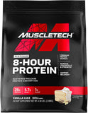 MuscleTech, Platinum 8-Hour Protein, Whey & Casein Protein Powder Blend, Vanilla Cake, 4.58 lbs (2.08 kg)