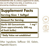 سولغار, زيت فصوص الثوم (مُرَكز)، 250 كبسولة جيلاتينية