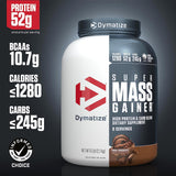Dymatize, Super Mass Gainer، بنكهة الشيكولاتة الغنية، 6 أرطال (2.7 كجم)