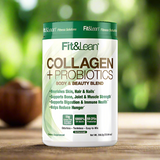 فت أند لين, كولاجين + بروبيوتك ، بدون نكهات ، 12.64 أونصة (358.2 جم)