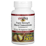 Natural Factors, Maca Rich, Maca Concentrate, Super Strength, 500 mg, 90 Vegetarian Capsules
