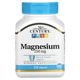 21st Century, Magnesium, 250 mg, 110 Tablets