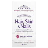 21st Century, Extra Strength Hair, Skin & Nails, 90 Tablets