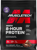 MuscleTech, Platinum 8-Hour Protein, Whey & Casein Protein Powder Blend, Milk Chocolate, 4.60 lbs (2.09 kg)