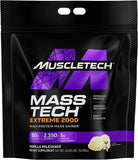 MuscleTech, Mass Tech Extreme 2000, Muscle Builder Whey Protein Powder, Vanilla Milkshake, 20 lbs (9.07 kg)